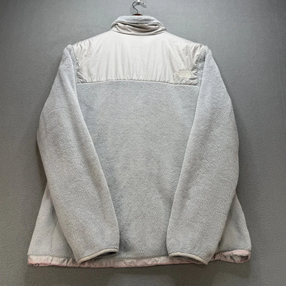 The North Face Denali Fleece Jacket Womens L Gray Polartec Nylon Full Zip Coat